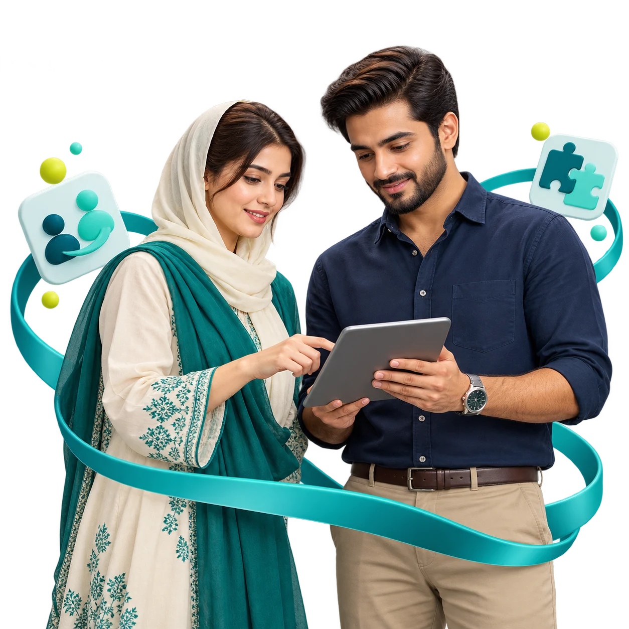 Pakistani entrepreneurs discussing a potential partnership