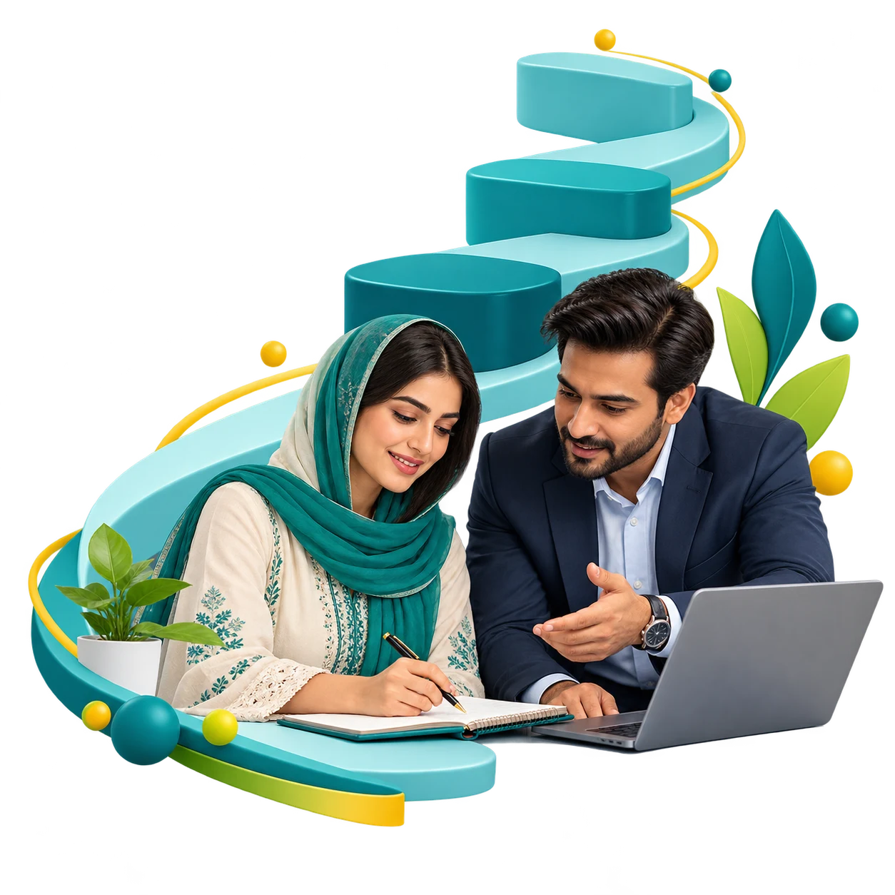 Aspiring enterprise owner planning with an advisor